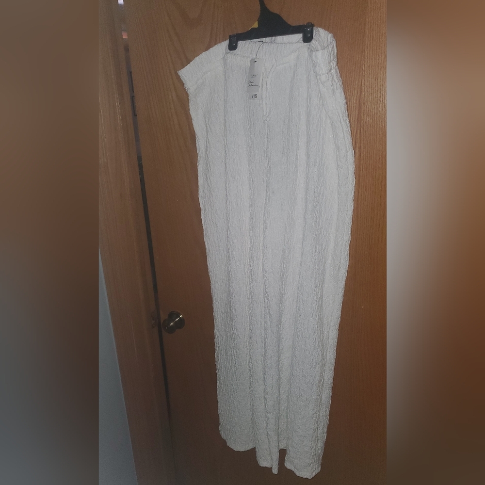Primark White Stretchy Casual Dress Pants - Size Large - New